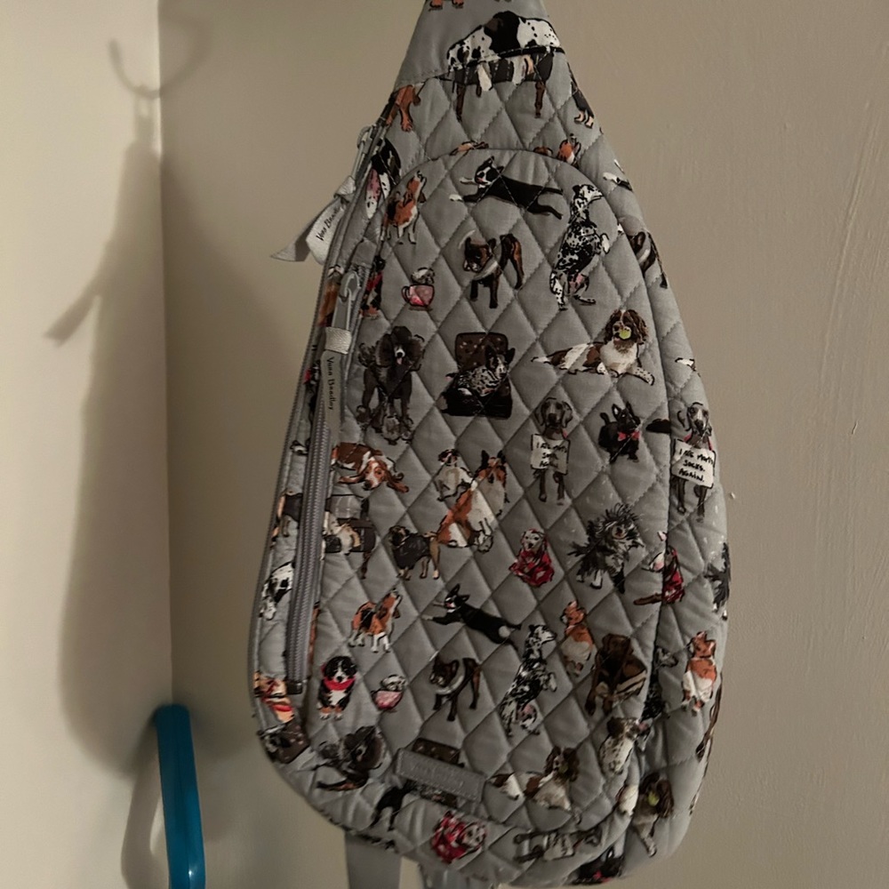 Vera bradley dog show sling backpack